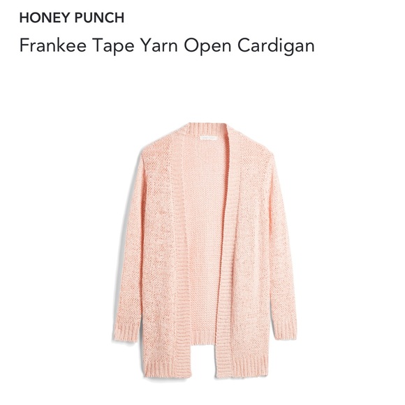 Honey Punch open weave pink cardigan - Picture 4 of 7